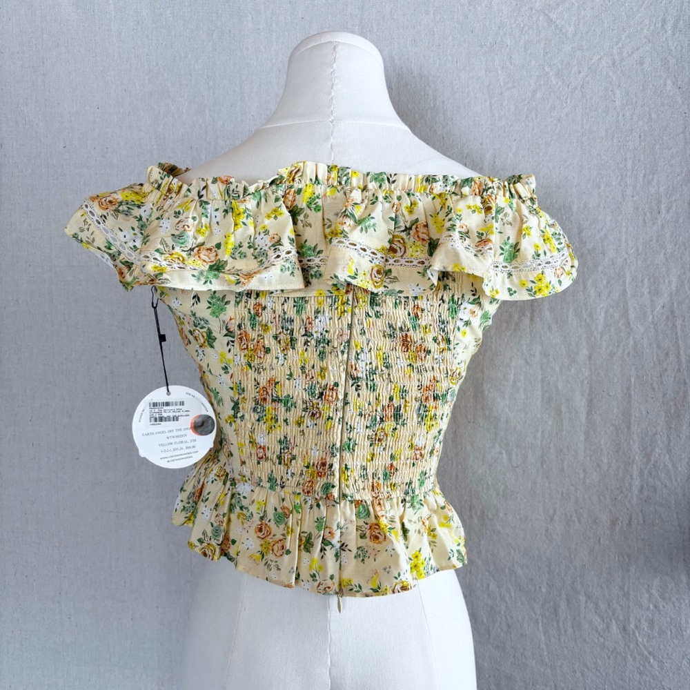 NWT earth angel lost + wander yellow top size small - Picture 5 of 5